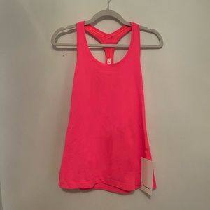 electric coral lululemon racerback tank top